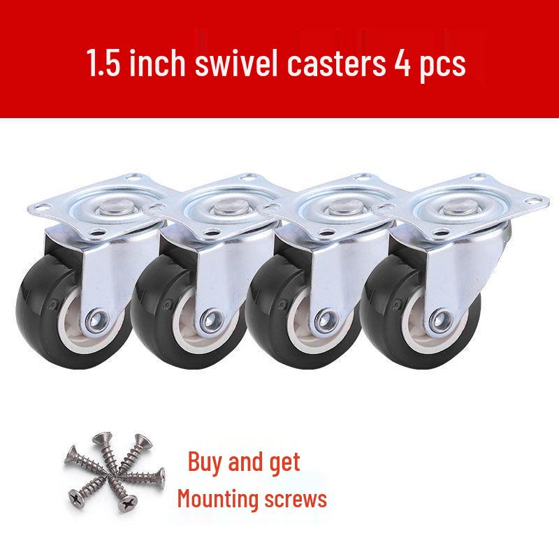 1-3 Inch Silent Swivel Caster Wheels with Brakes for Furniture and Trolleys