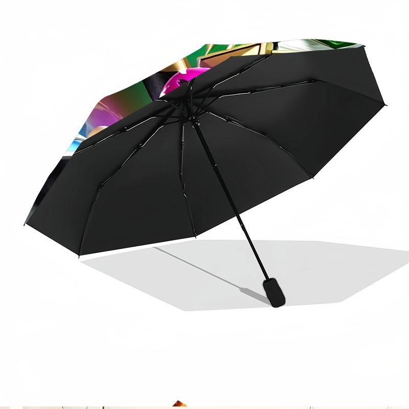 Mighty Morphin Power Rangers Print Automatic Open Close Umbrella, Portable Foldable Umbrella, for Outdoor Commute Camping Trip, Ideal Birthday Gift