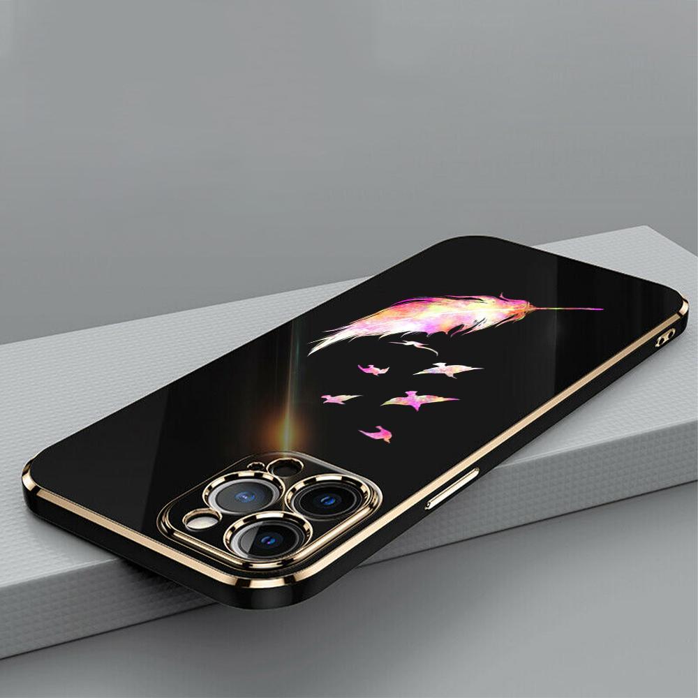 N76 Butterfly Plating Edge Soft TPU Phone Cases for Samsung A54 A13 A14 S24 Plus S23 Ultra S20 S21 FE A55 A05 A52s Shockproof Cover