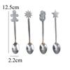 4pcs/set Drinking Kitchen & Dining Snowman Christmas Tree Ice Cream Tea Scoops Tableware Kids Spoon Xmas Coffee Spoons