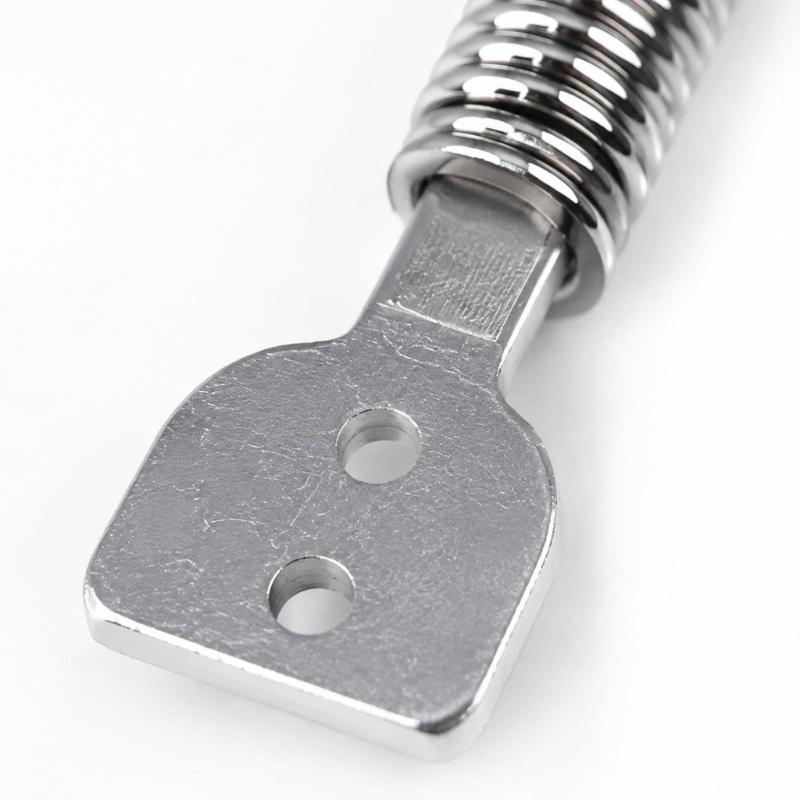 Hood Repair Hardware Kit with Spring Pieces, Mounting Plates and Fasteners, Silver Tone Metal Set for Car Hood Service Projects and Installation