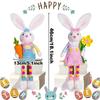 Plush Easter Bunny Sitting Doll Handmade Happy Easter Decoration  Home Living Room Decor
