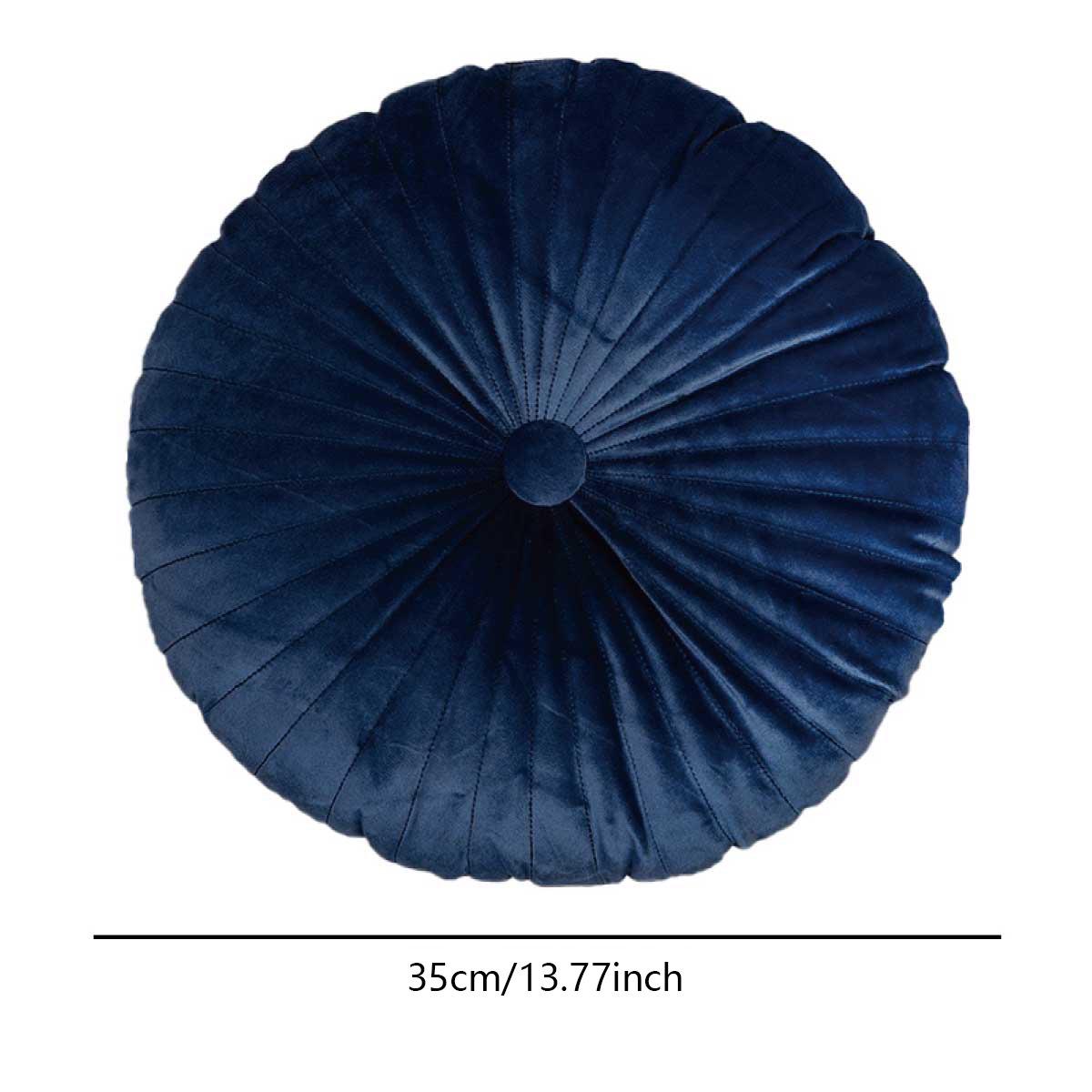 

Velvet Pumpkin Backrest & Lumbar Pillow – Round Sofa and Bedside Cushion 30x30x11 cm