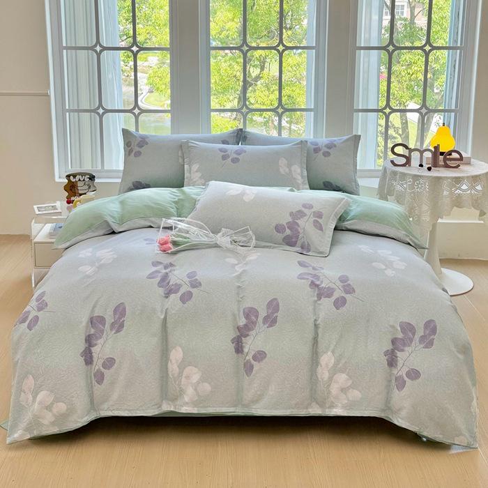 2025 Fresh Print All-Cotton Four-Piece Dorm Set