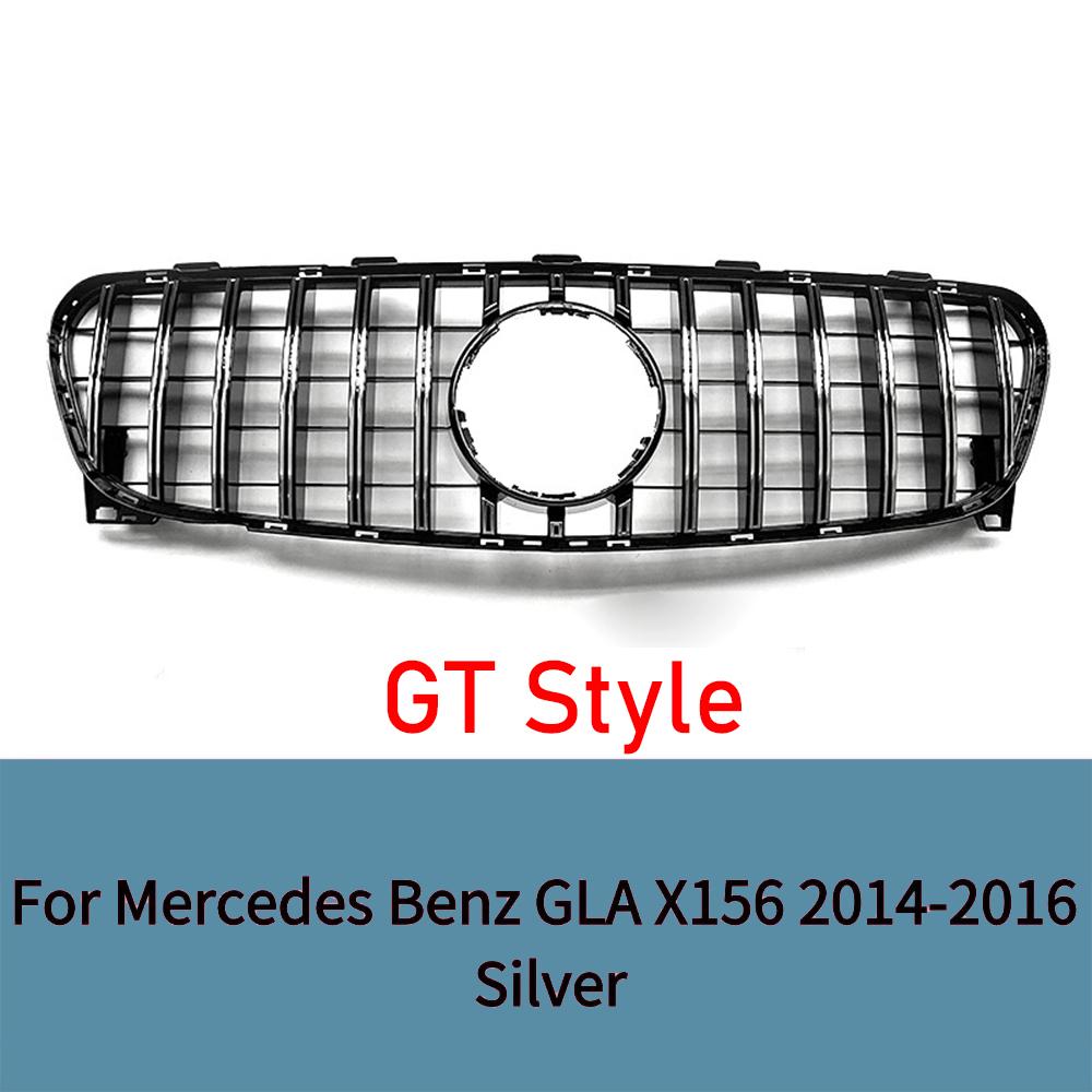 For Mercedes-Benz GLA Class X156 2014-2016 Front Bumper Grille GT Diamond Style GLA200 GLA250 GLA260 ABS Car Styling