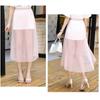 Women Sexy Mesh Lace Transparent Long Tulle Skirt Fashion Summer Ladies Elastic High Waist Black White Beach Midi Skirt