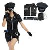 Women Halloween Sexy Cospaly Police Uniforms Large Size Zipper Clothe Stretchy