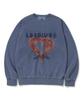 KNITTED Pigment Let'S Love Sweatshirt Washing Blue