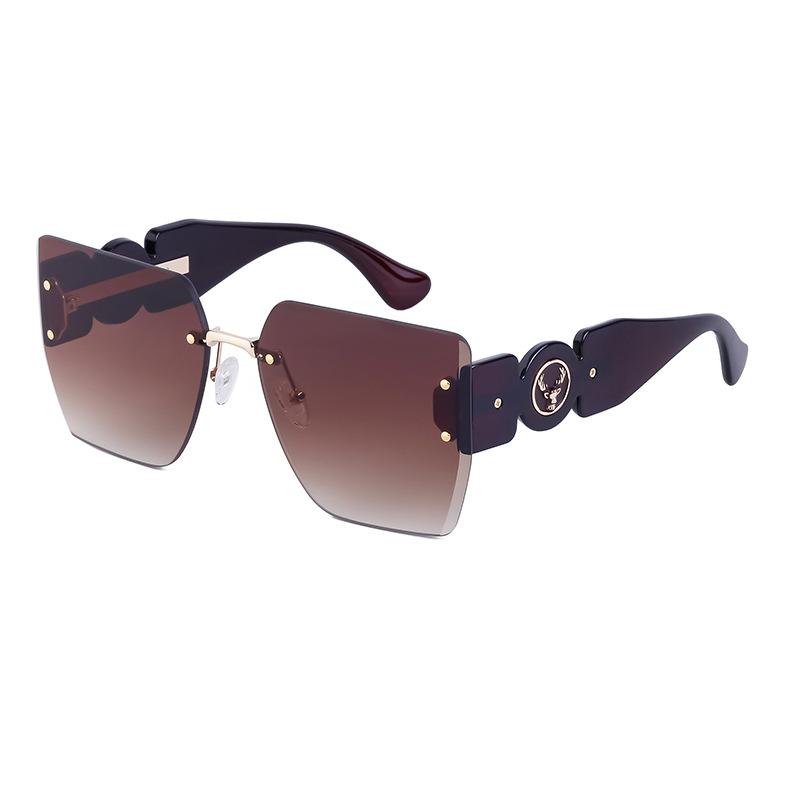 Box Sunglasses Women'S Tide Frameless Trimmed Sunglasses Women'S Sunglasses