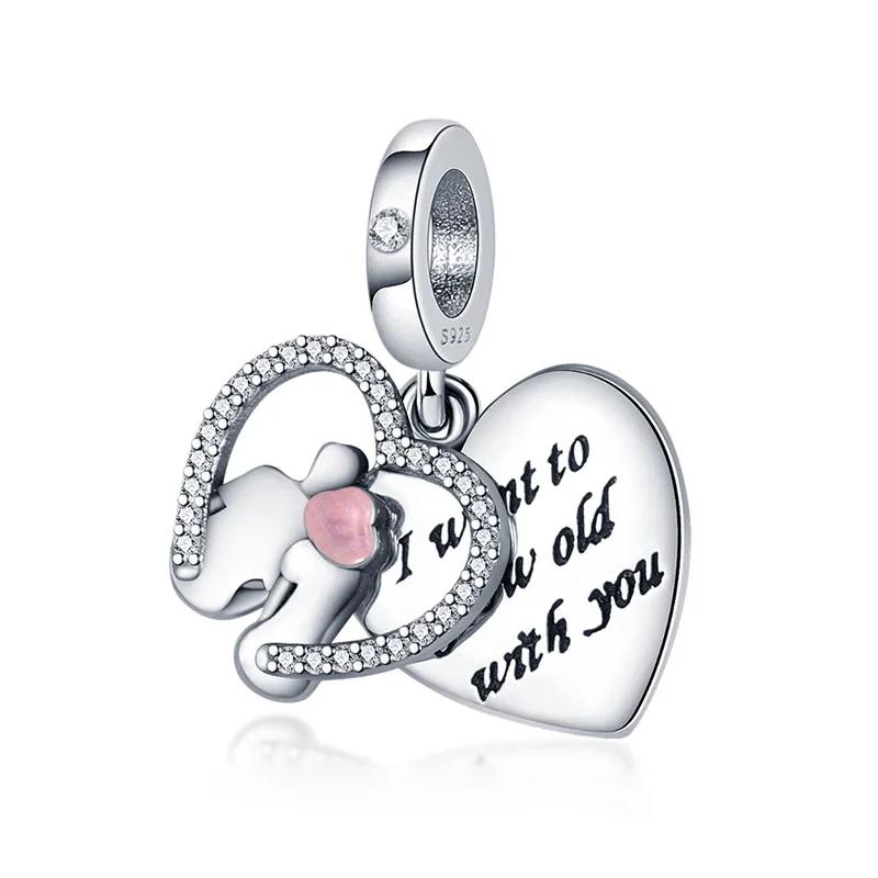 Copper Boys And Girls Lovers Pendants Charm For Genuine Bracelets Charms Bead Necklaces DoItYourself Female Jewellery
