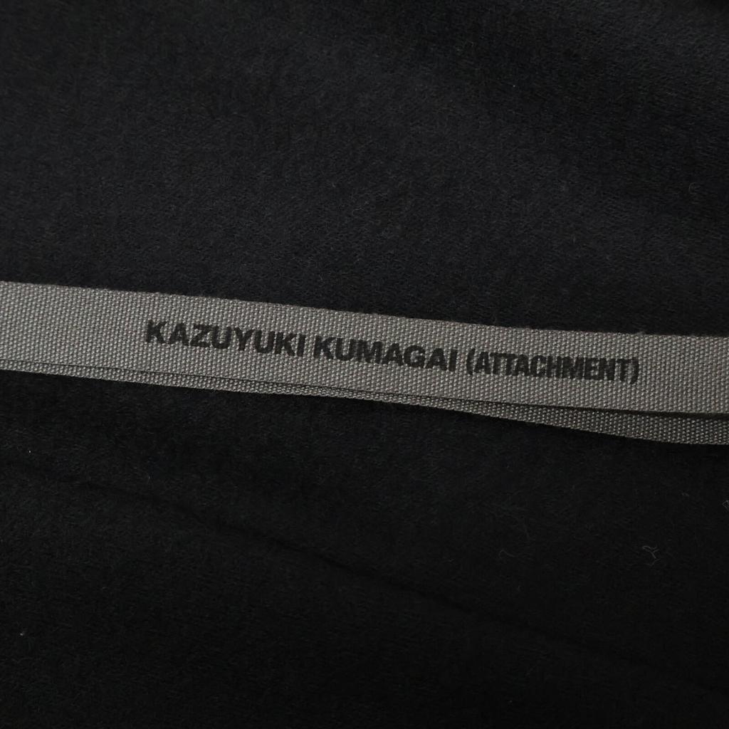 KAZUYUKI KUMAGAI Black buttonless wool short coat coat 1 blackUsed