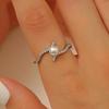 Bohemian Ocean Resort-Style Retro Ring Set: Turtle & Starfish Design