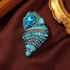 Elegant Rhinestones Conch Pin Vibranting Color Accesory Portable for Children and Trendy Adults Stylish Outfits