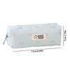 Pastel Color Pen Bag Bow Embroidery Pencil Pouch Durable Pencil Case  Students
