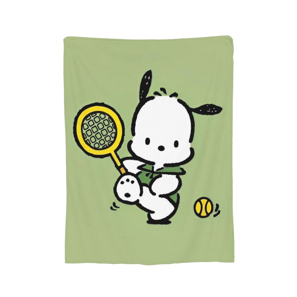 Pochacco Cute Blue Flannel Blanket Cartoon Dog Awesome Throw Blanket for Bed Sofa Couch 125*100cm Bedspreads,