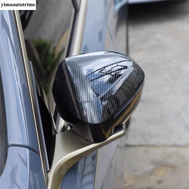 Rearview Mirror Cap / Door Handle Bowl Frame Decoration Cover Trim ABS Carbon Fiber Accessories For BMW 5 Series G60 2024 2025