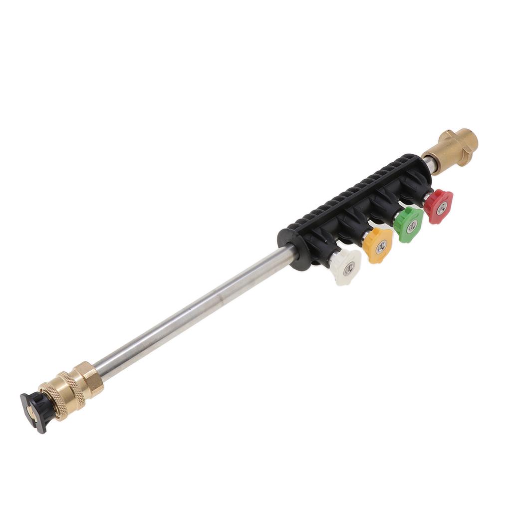

Pressure Washer Wand Extension Copper Sprayer Rod 5 Spray Nozzle Tips Kit for Karcher K2 K3 K5 Home Car Window Cleaning