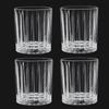 10oz 4pcs Set Coffee Cups Striped Glass Cup Juice Tea Mug Household Whiskey Cocktail Drinking Glasses Drinkware Wedding Gifts
