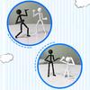 Stickman Ornament Multi-Purpose Action Figure Decor Mysterious Design Stress Relief Toy with Fully Poseable Robot