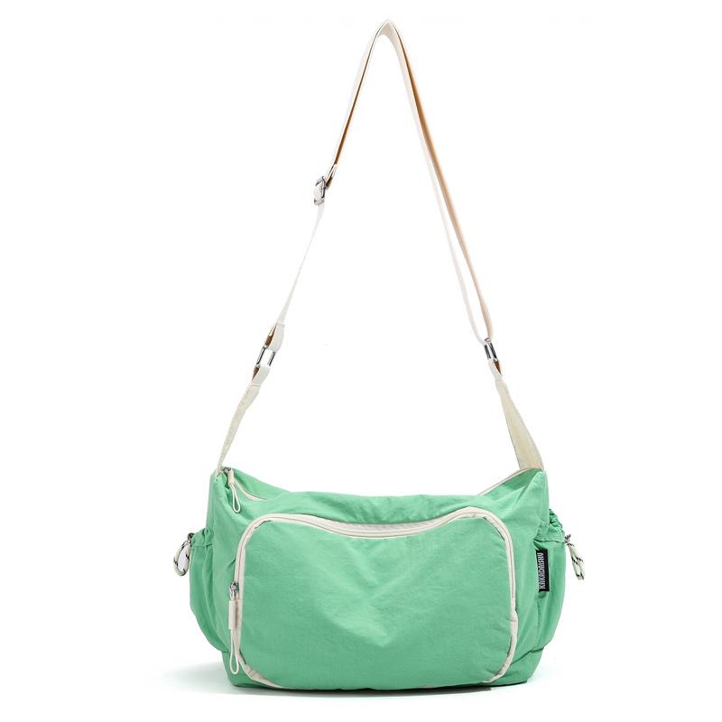 

Lazy And Relaxed Mail Carrier Bag Large-Capacity Messenger Bag Women S Versatile Casual Men And Women Couple Shoulder Bag зелений