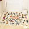 Cartoon Dog Non-Slip Coir Doormat - Dirt-Resistant and Cuttable for Home
