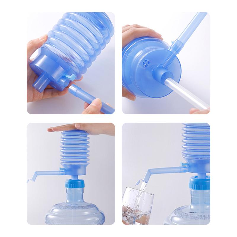 Portable Water Pump Manual Drinking Water Pump Water Bottle Hand Press Pump Sanitary Press Detachable Beverage Dispenser Clean