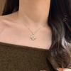 High Quality Snowflake Geometric diamond shape Necklace Fashion Style Light Luxury Elegant Pendant Party Wedding