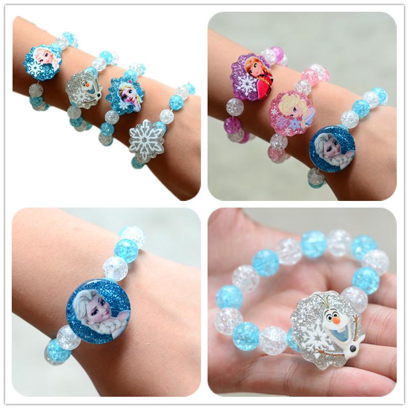 Cartoon Princess Girl's Ice & Snow Bracelet Gift Set for New Year & Birthday