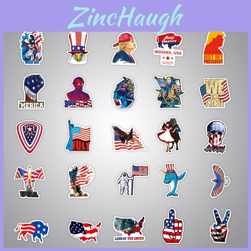Ameryka 100 szt. Naklejki Flaga USA Trump Laptop Rower Samochody Wodoodporne Deskorolka