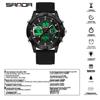 SANDA 3D Multifunction Sports Watch – 3 Time Zones, Waterproof, Student Wristwatch