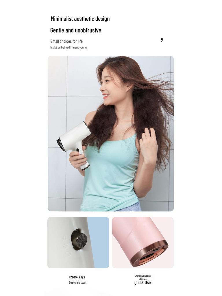 Cross-Border High-Speed Wireless Negative Ion Hair Dryer - Leafless Design for Quick Drying & Hair Care