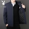 PLAYBOY Men's Autumn Winter Windproof Stand-Collar Jacket