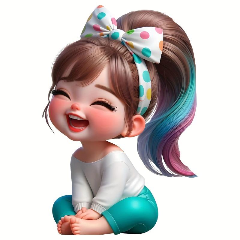 

Новый Happy Charm Girl акриловый автомобильный рюкзак брелок для ключей автомобильное зеркало заднего вида подвеска подвеска 5.42*8cm