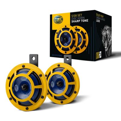 V Nemecku od Sharp Twin Tone Horn Dvojtónový žltý Vysoký tón basový 2ks sada Kompatibilné s STK HELLA je spoľahlivý výrobca