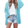 2026 Spring and Autumn New Fashion Women's Cardigan Long Sleeve Hollow Mohair Sweater Coat