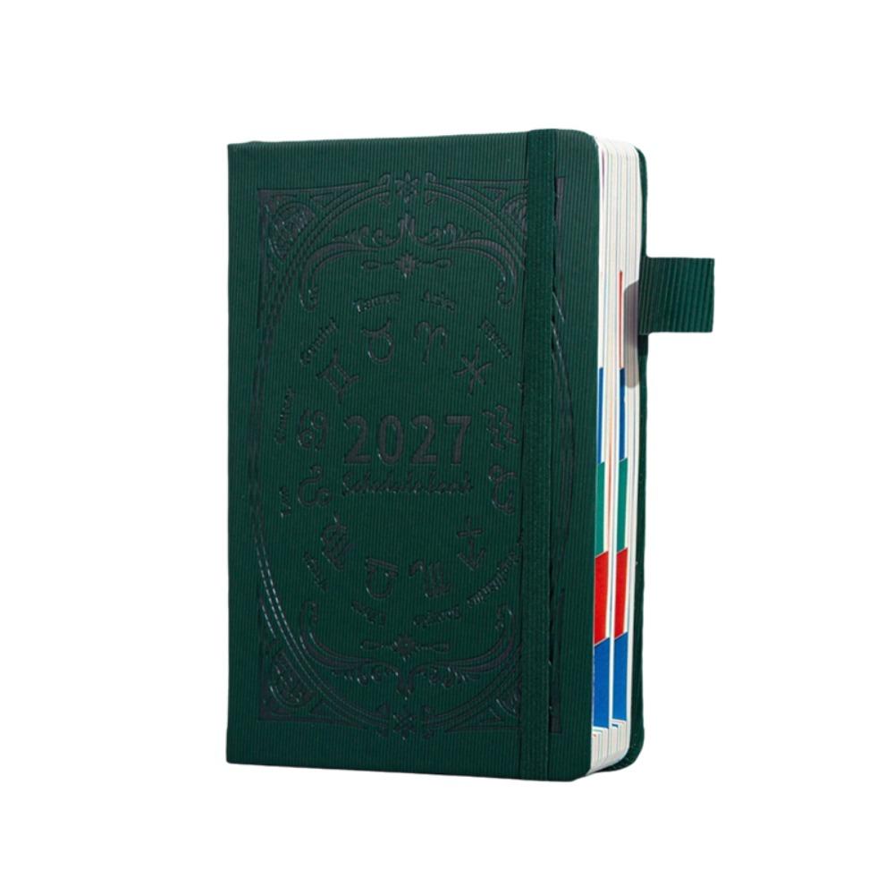 PU Leather Schedule Planner Notepad English Office Work Planner  Stationery