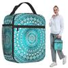 Mandala Turquoise Insulated Lunch Bag for Kids School Cooler Thermal Food Box Tote Portable Lunch Boxes Container