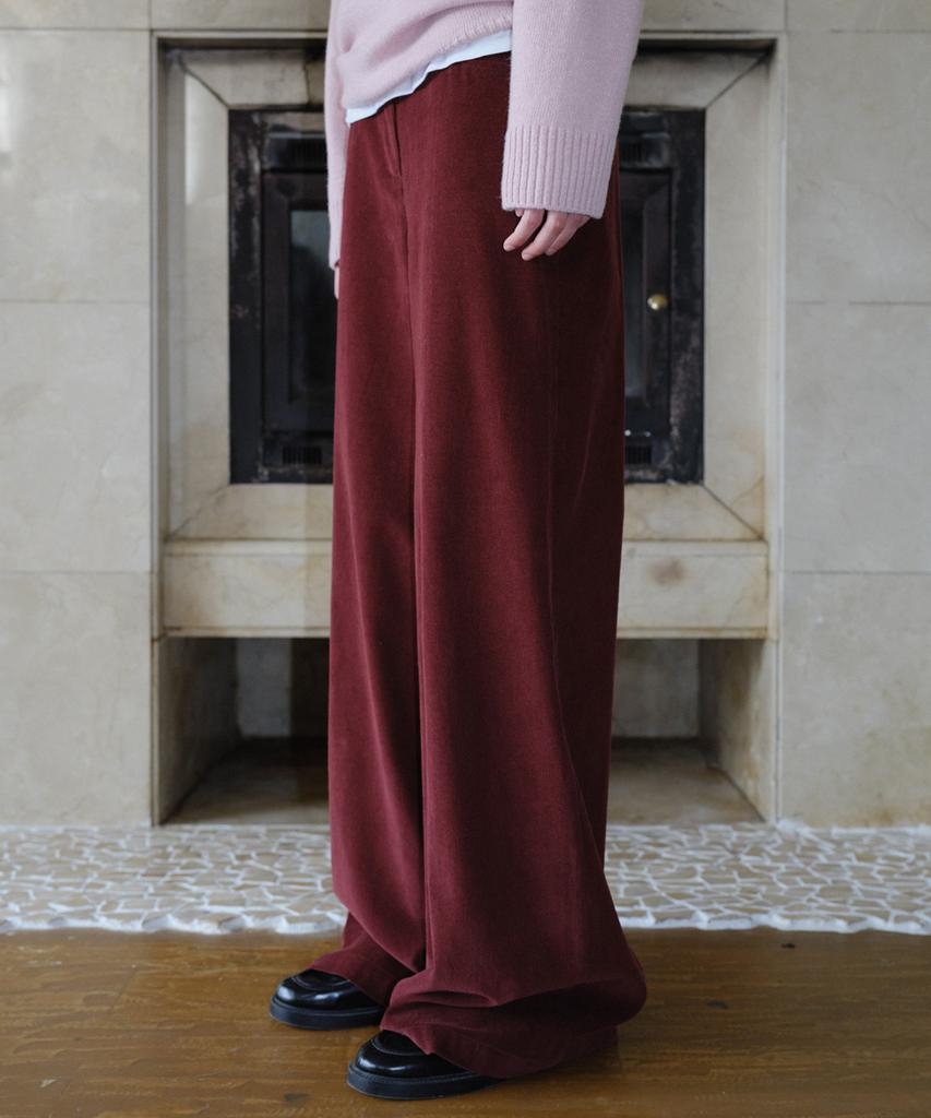EN OR Corduroy Straight Pants - Wine