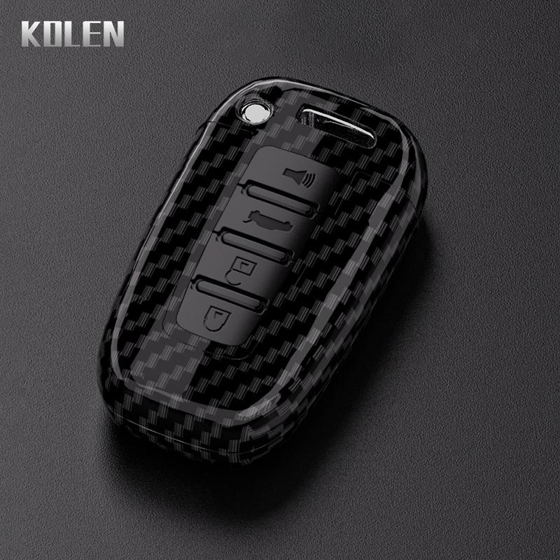 Abs Carbon Fiber Car Key Case Cover For Hyundai Ix35 Elantra Sonata 8 9 For Kia Sportage K5 K2 Sorento Optima Forte Shell Fob