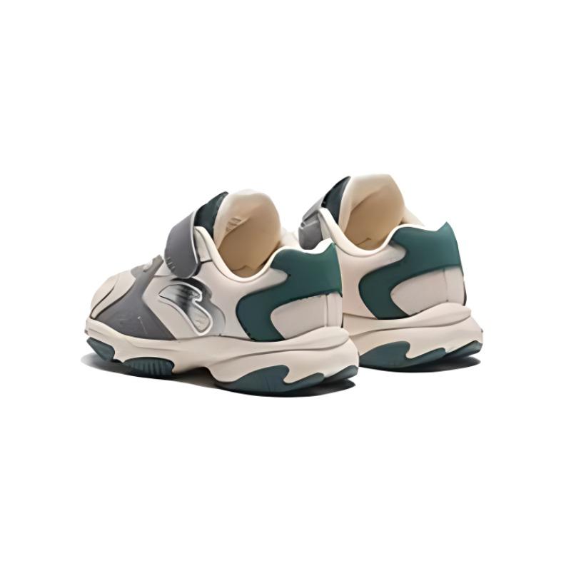 Anta Kids Versatile Comfortable Non-Slip Mid-Top Walking Shoes Baby Shoes Gray Green A312410006-4