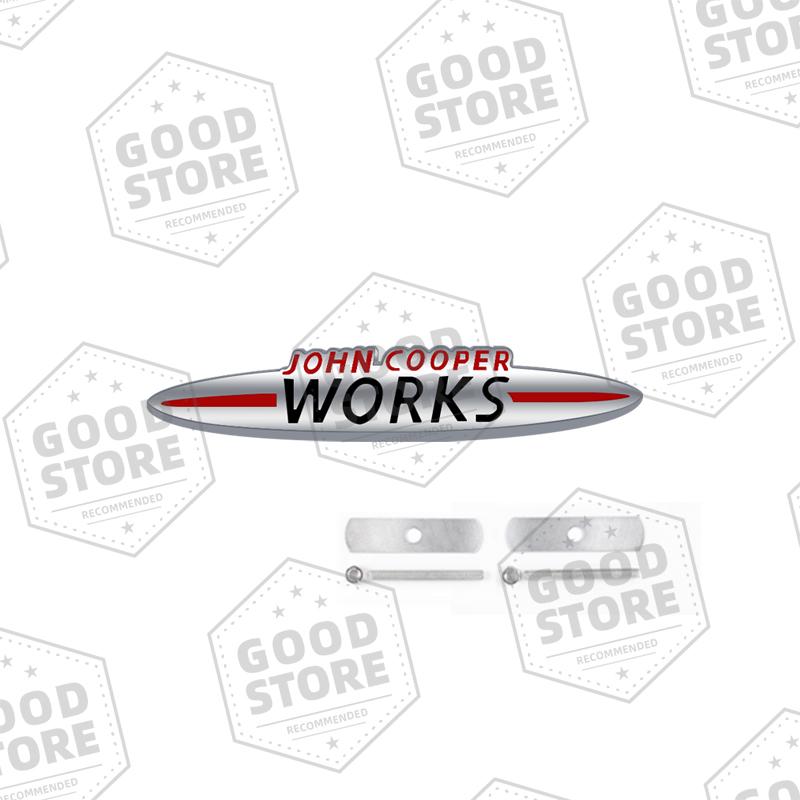 BFZ1 Metal Car Body John Cooper Works Badge 3D Front Grill Emblem Rear Trunk Sticker For Mini Cooper S R55 R56 R60 R61 Auto Accessory