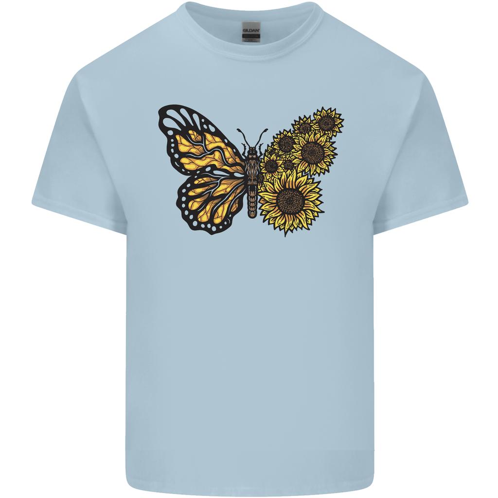 A Sunflower Butterfly Unisexs Light Cotton TShirt