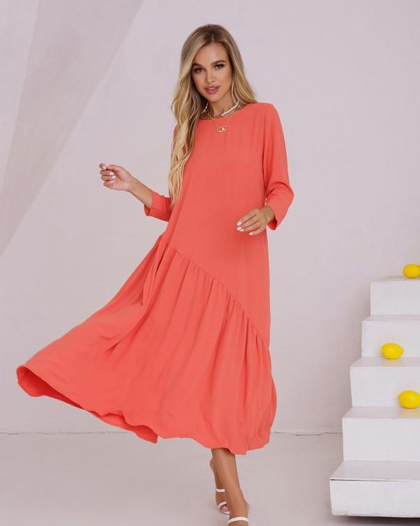 Lockeres Kleid mit unteren Volants ISSA Plus