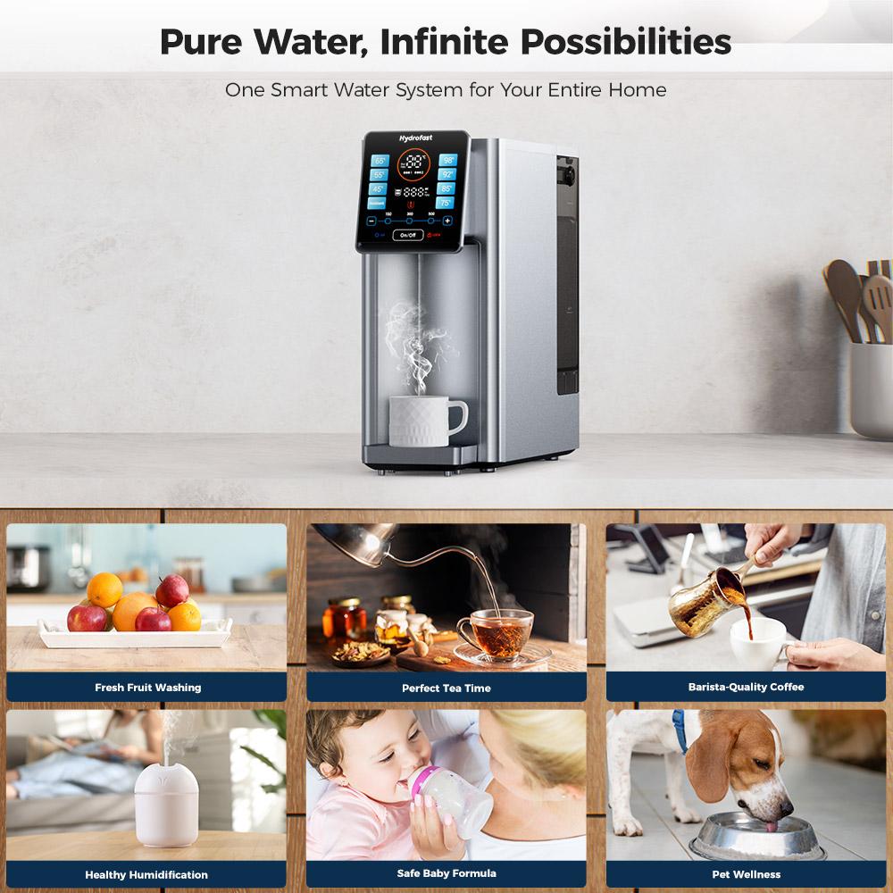 Refurbished Hydrofast W100 Countertop Water Purifier with Hot & Ambient Water, 8 Temperatures