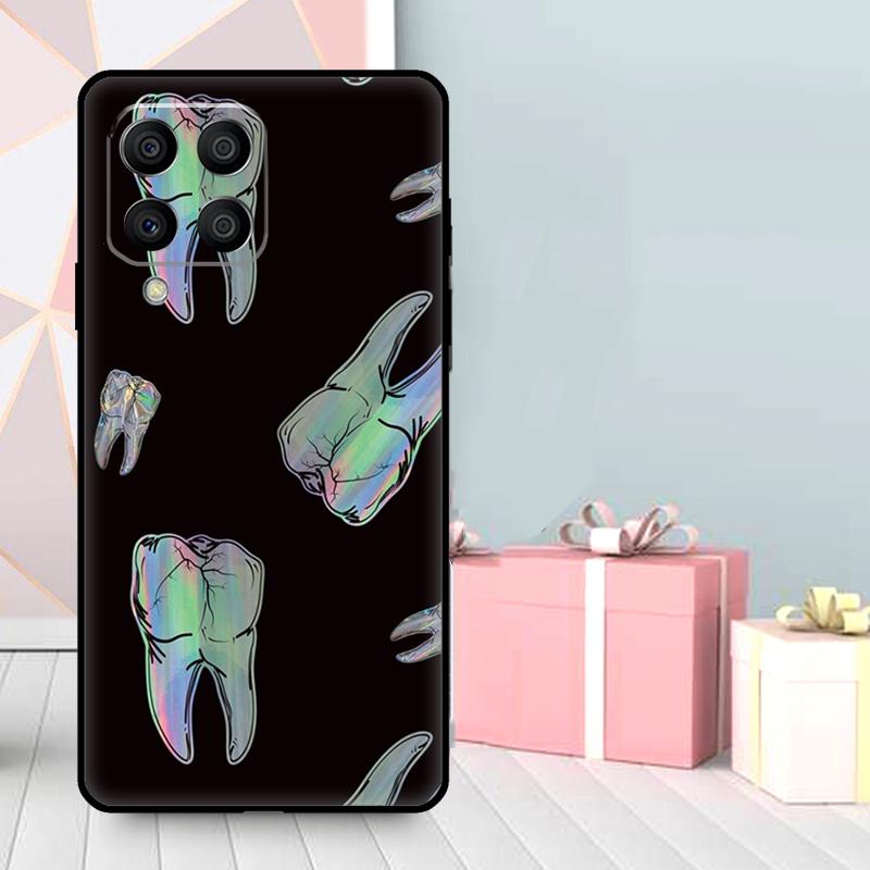 Dentist Tooth Pattern Case For Samsung Galaxy M06 M11 M31 M14 M34 M54 M12 M32 M52 M15 M13 M16 M36 M56 M53 M35 M55