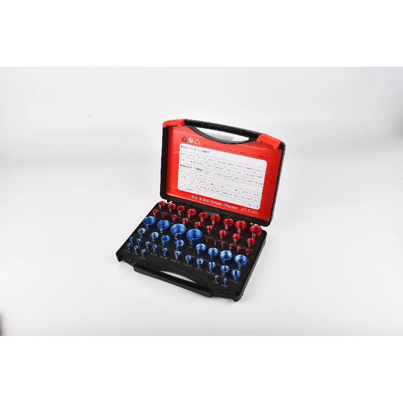 52PCS Metric Imperial Bolt Nut Gauge Tool Wear Resistant Precise Nut Bolt Thread Checker for Plumber Machinist and Handymen