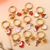 Christmas Wind DIY Pendant Earrings Stainless Steel Gold-plated Fun Pendant Combination Earrings Jewelry Women