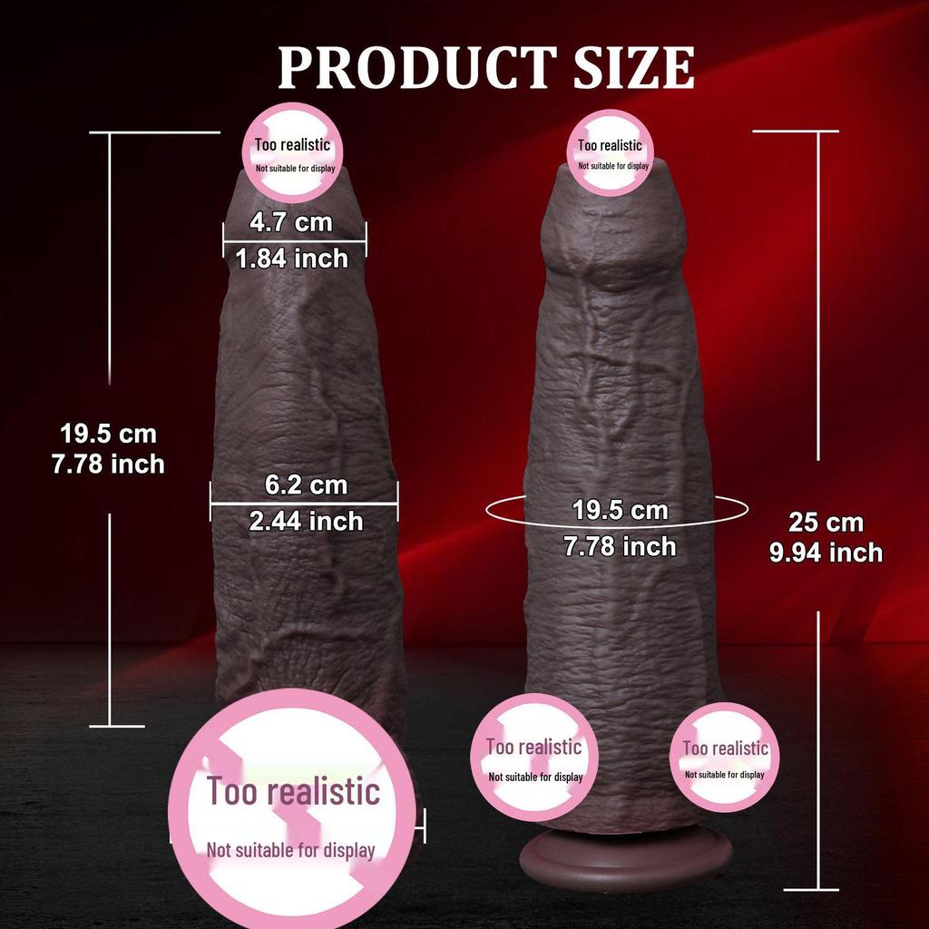 Silicone Realistic Foreskin Penis Masturbator for Women