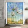 Floral Shower Curtain Botanical Flower Pattern Nature Landscape Bathroom Decor Vintage Farmhouse Rustic Wall Art Home Textile
