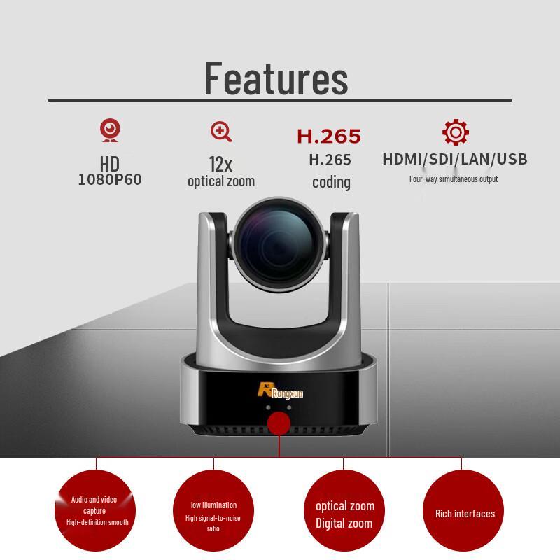 Rxeagle RX VC51A-12 12x Optical Zoom HD Conference Camera (CN version)